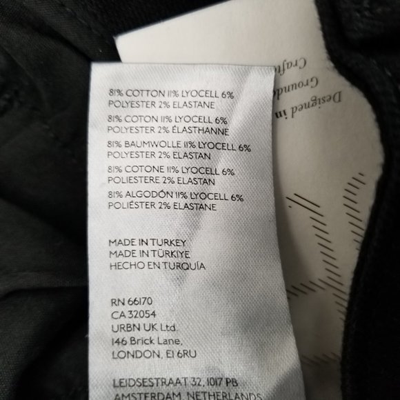 Pilcro Jeans Womens The Icon Black Wide Leg Flare Jeans Stretch Pockets Sz 29 P - Picture 9 of 9